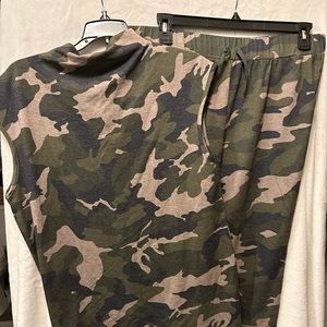 New York and Company Camouflage top and Bottom